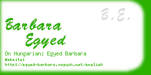 barbara egyed business card